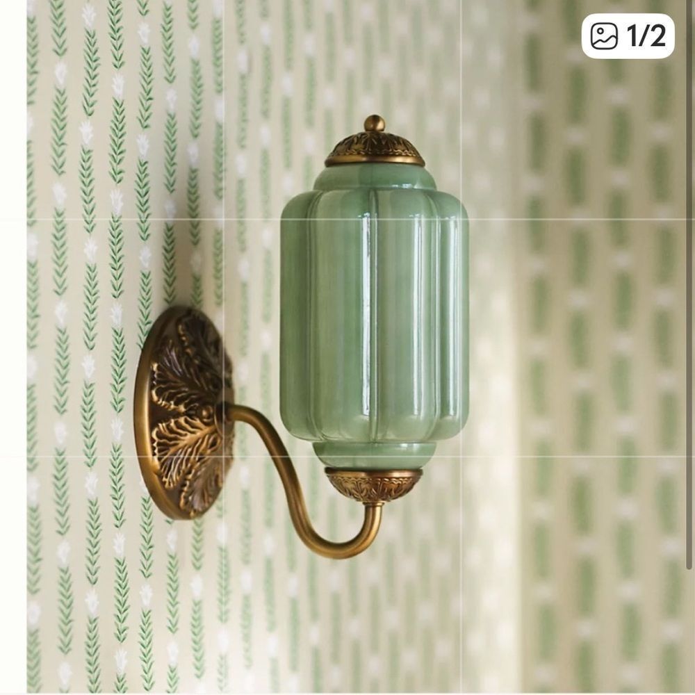 New Eloise Brass Wall Sconce – Elegant Milk Glass Vintage Lighting